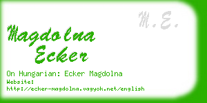 magdolna ecker business card